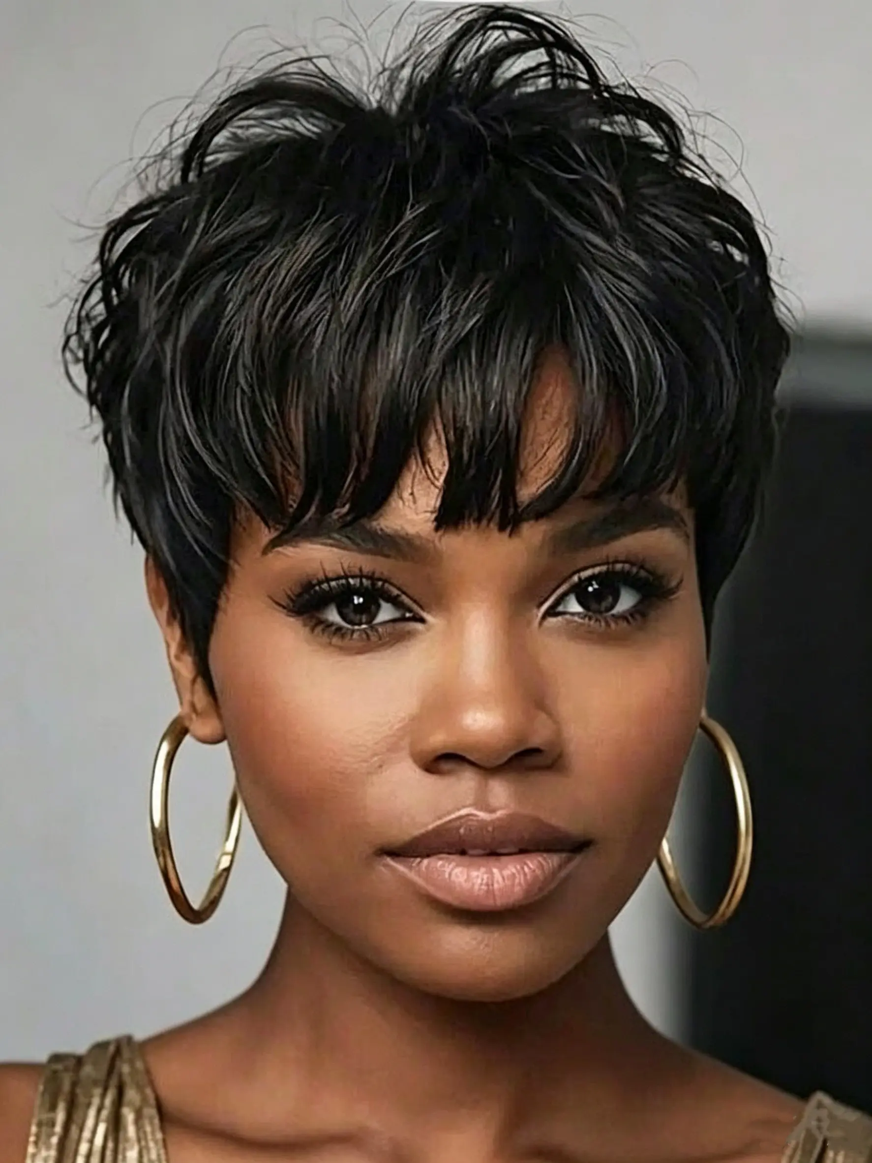 Wear and Go Light Weight Wig Machine Made Human Hair Wigs