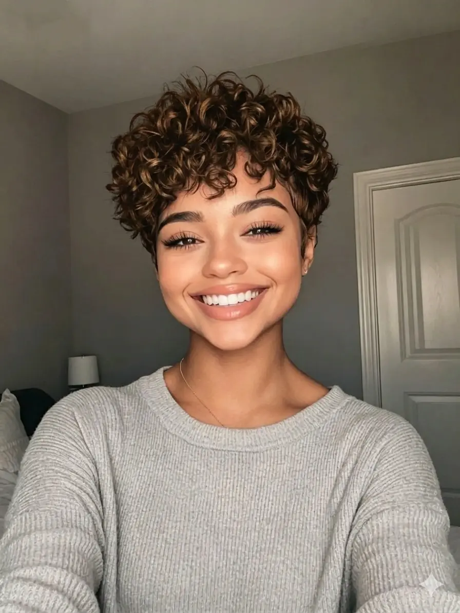 Wear and Go Short Curly Wig Machine Made Human Hair for Black Women