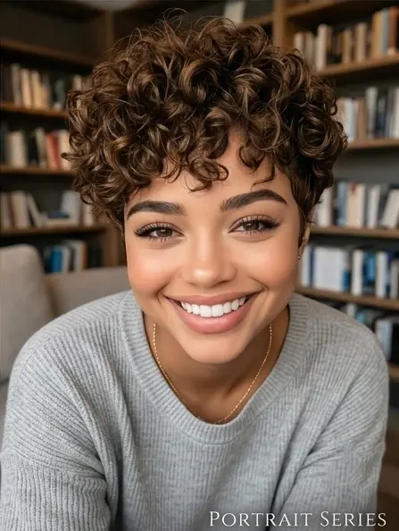 Wear and Go Short Curly Wig Machine Made Human Hair for Black Women