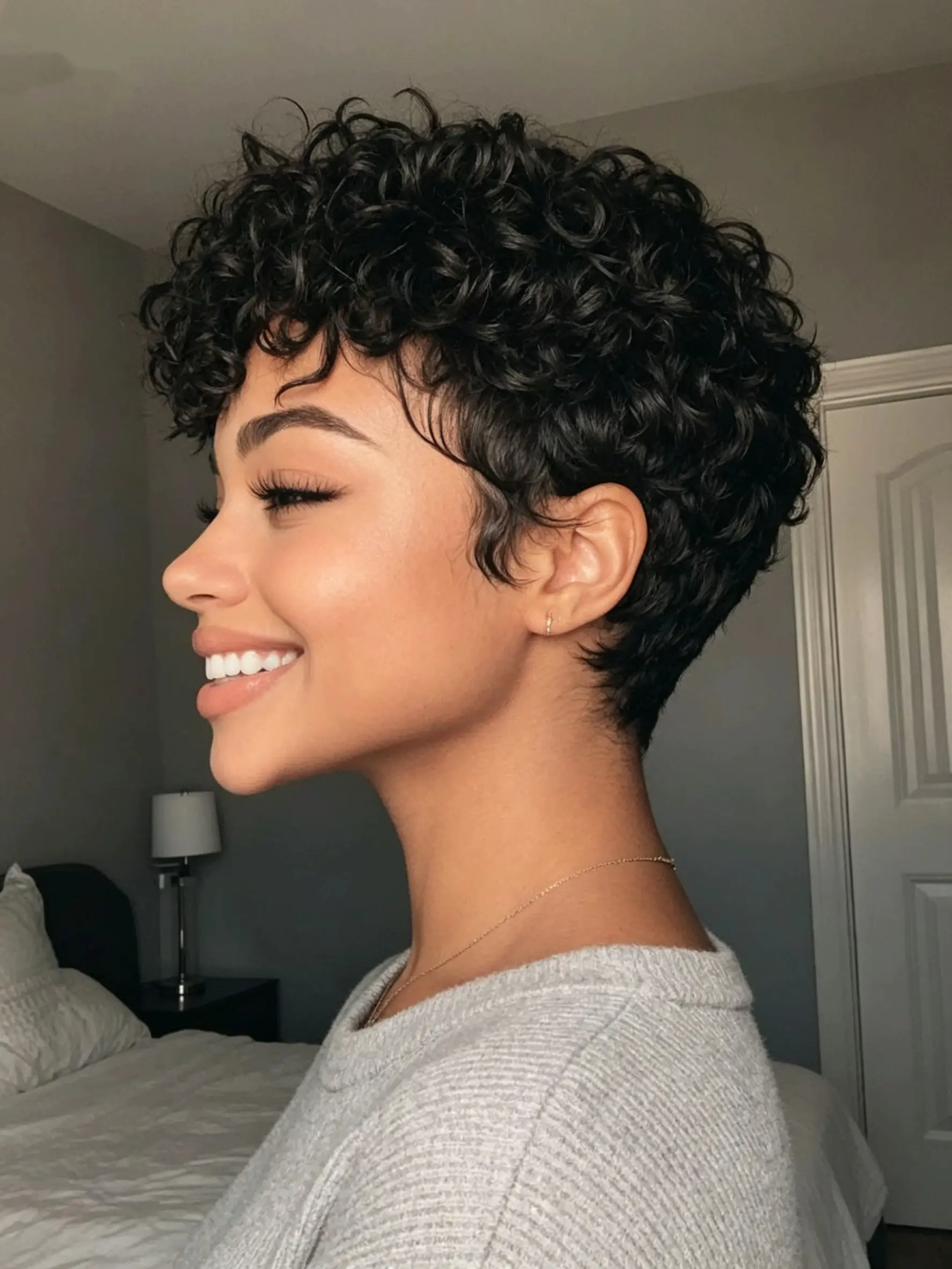 Wear and Go Short Curly Wig Machine Made Human Hair for Black Women