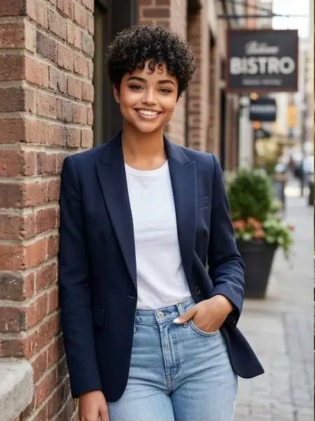Wear and Go Short Curly Wig Machine Made Human Hair for Black Women