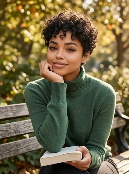 Wear and Go Short Curly Wig Machine Made Human Hair for Black Women