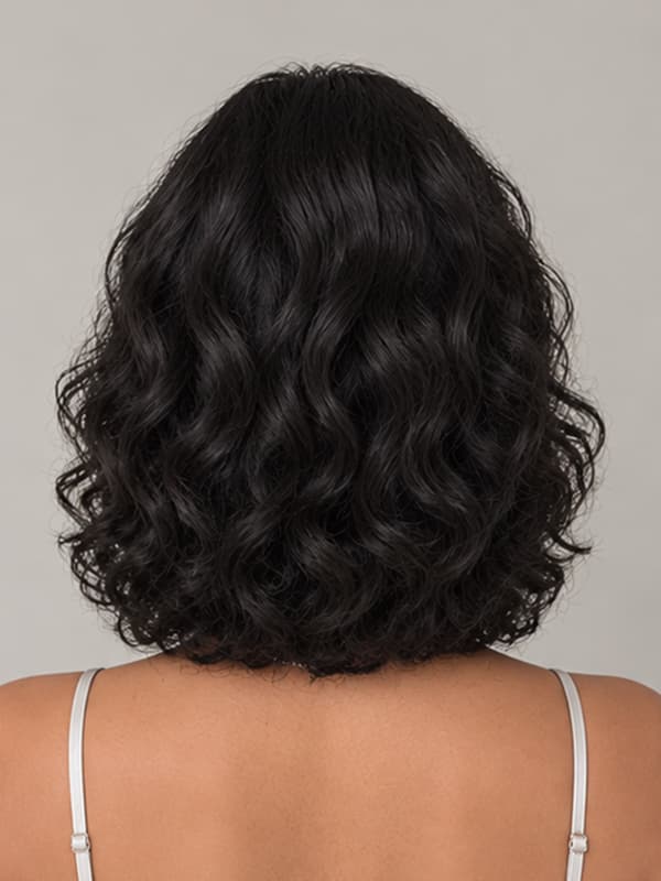 Wear and Go Pixie Cut Curly Bob Wig 5x5 Drawstring Cap Human Hair