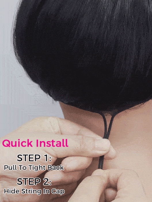 Wear and Go Pixie Cut Curly Bob Wig 5x5 Drawstring Cap Human Hair
