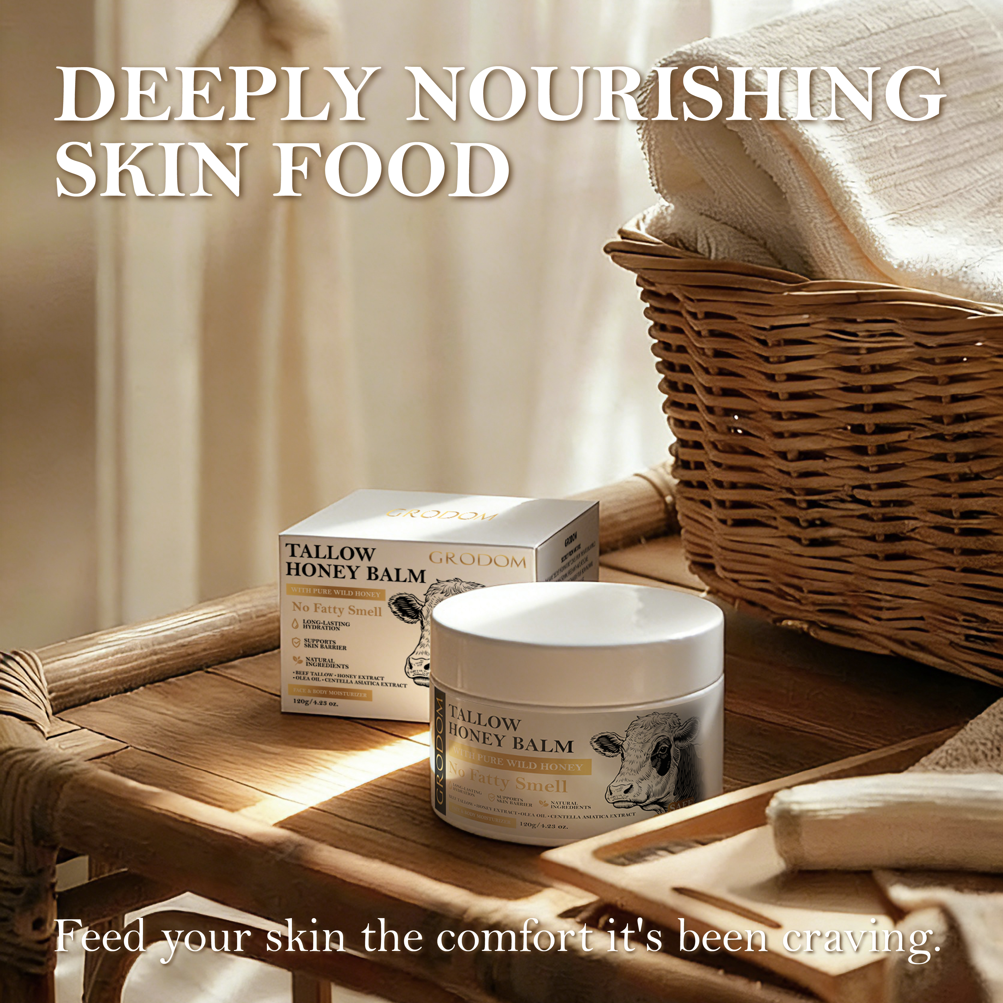 Organic Whipped Beef Tallow & Raw Honey