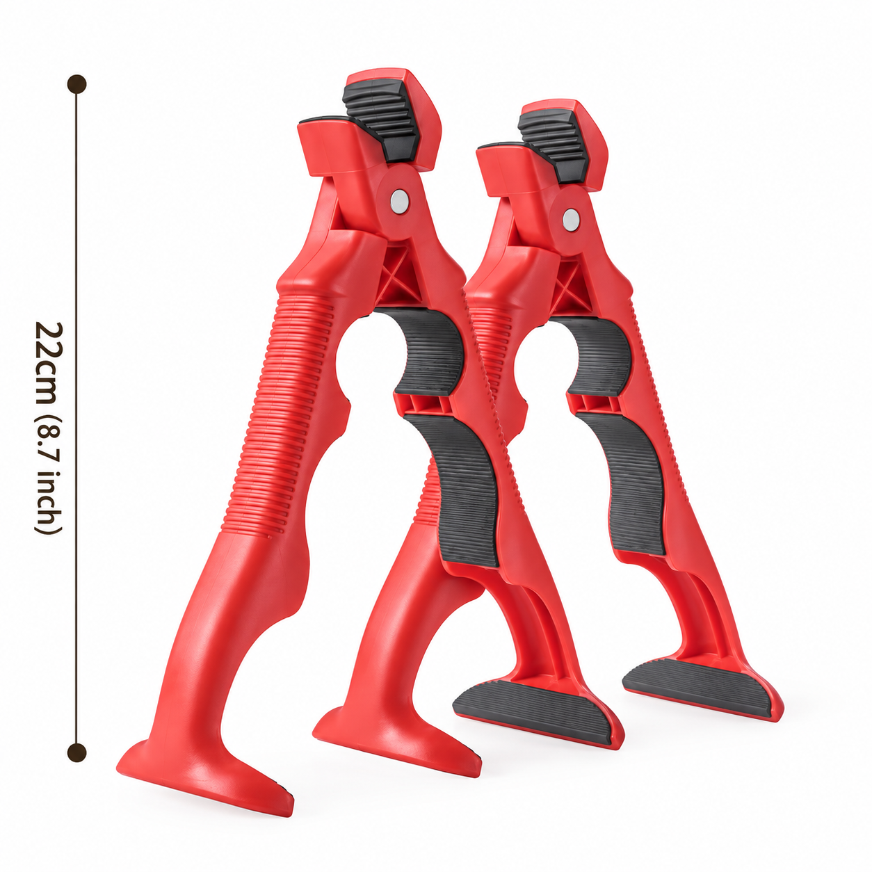 3-in-1 Dual-Head Silicone Hot Plate Gripper Tongs, Compact Heat-Resistant Non-Slip Kitchen Utensils with Locking Handle, Anti-Scald Tool for Hot Dishes, Jars & Storage Trays