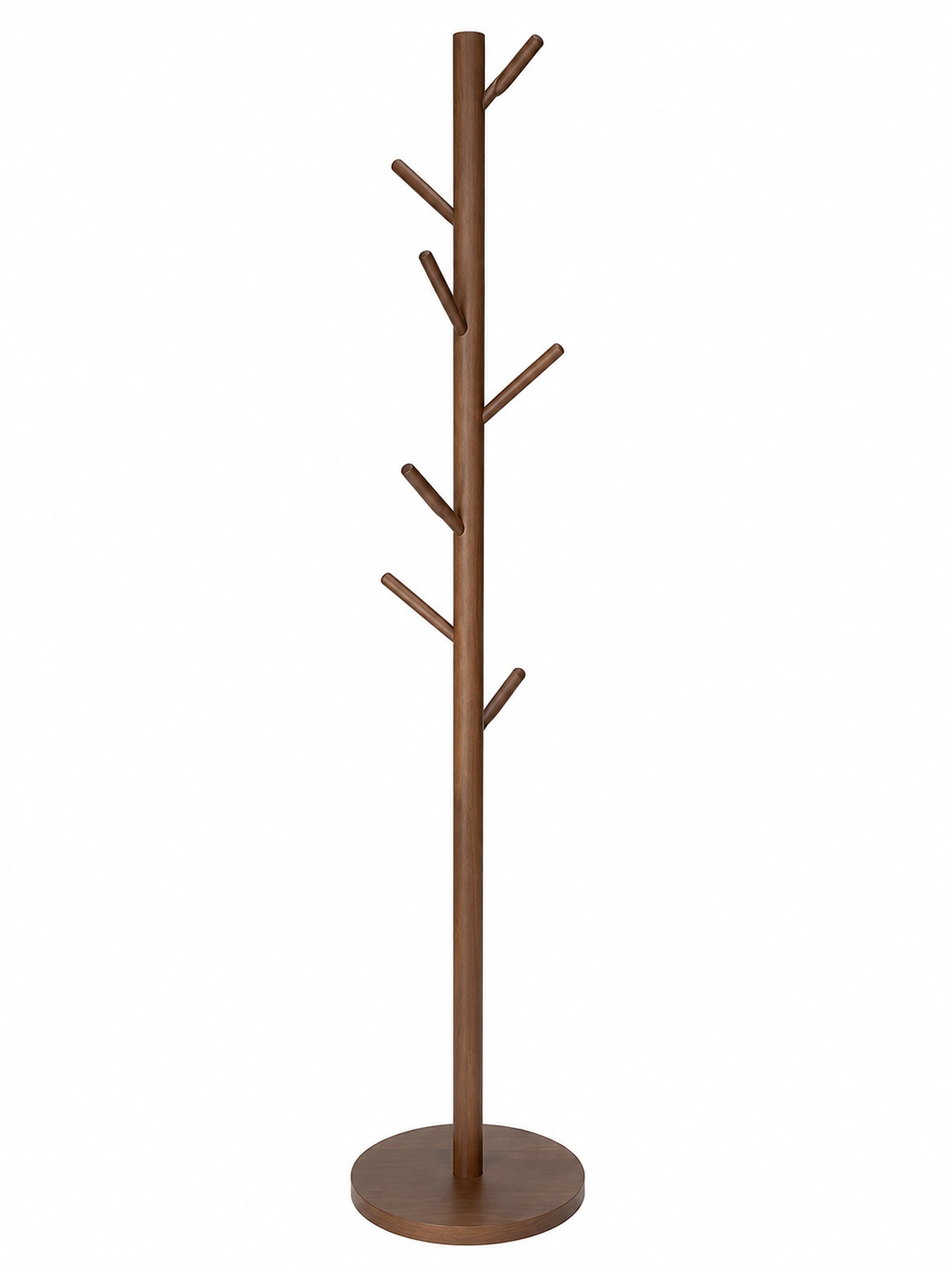 Perchero de pie de madera clara estilo minimalista-hemboria