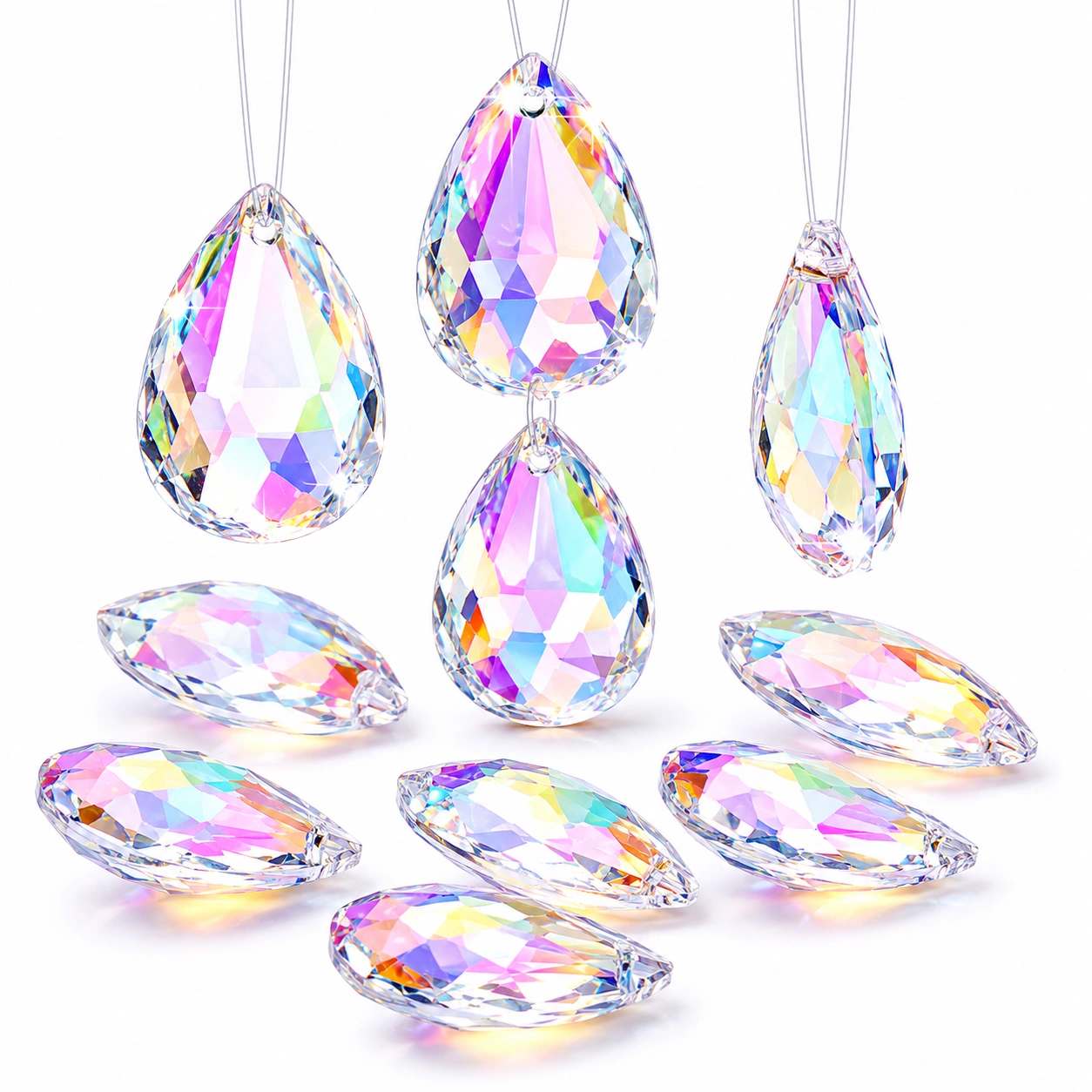 Set de Colgantes Prisma de Cristal