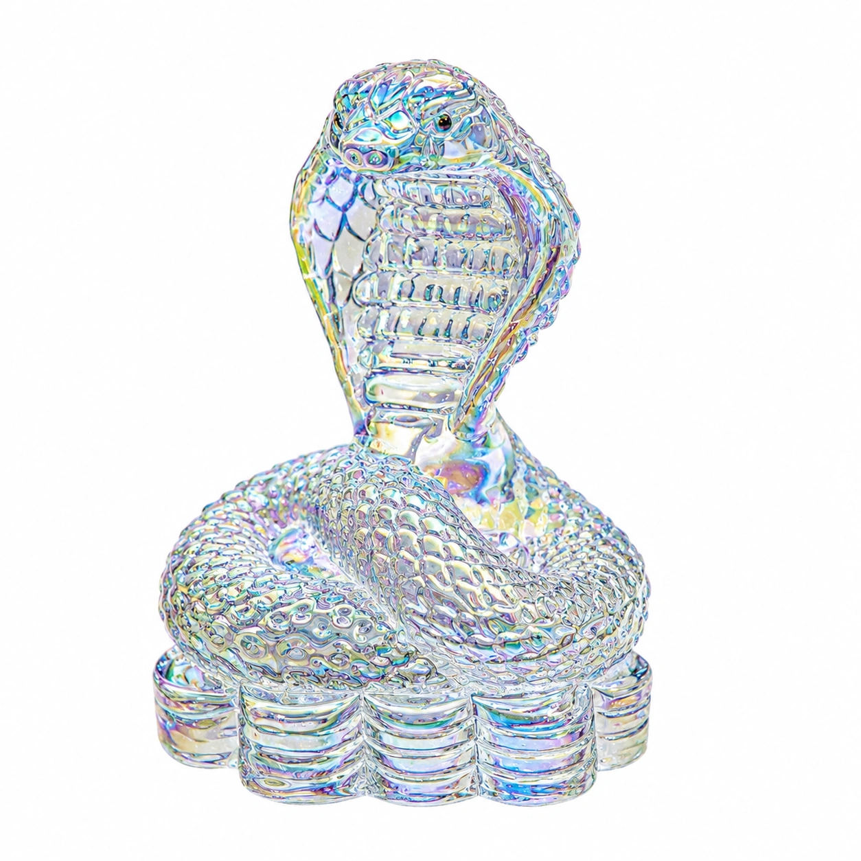 Figura de serpiente en vidrio decorativo
