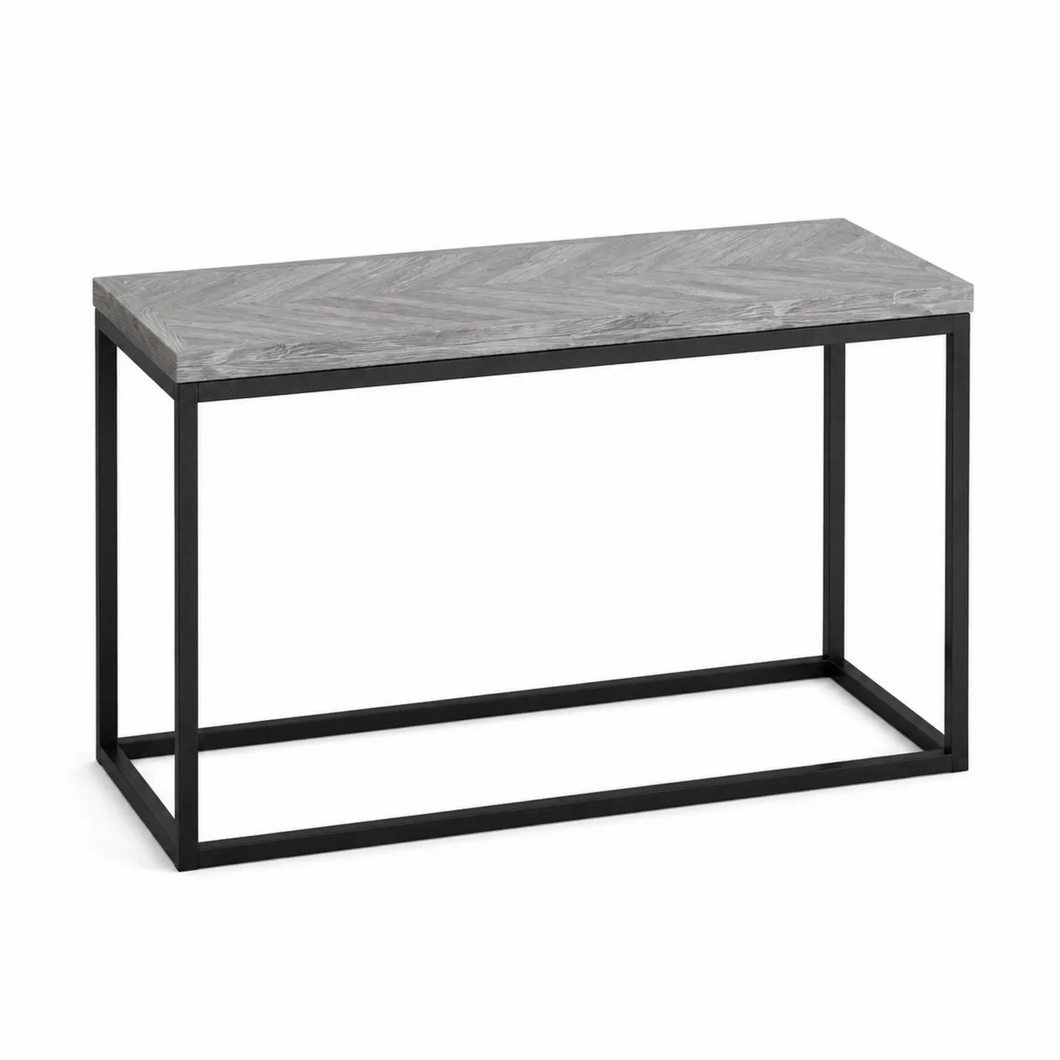 Console en MDF et Acier Noir 120x40x75 cm-Hearthlyeu
