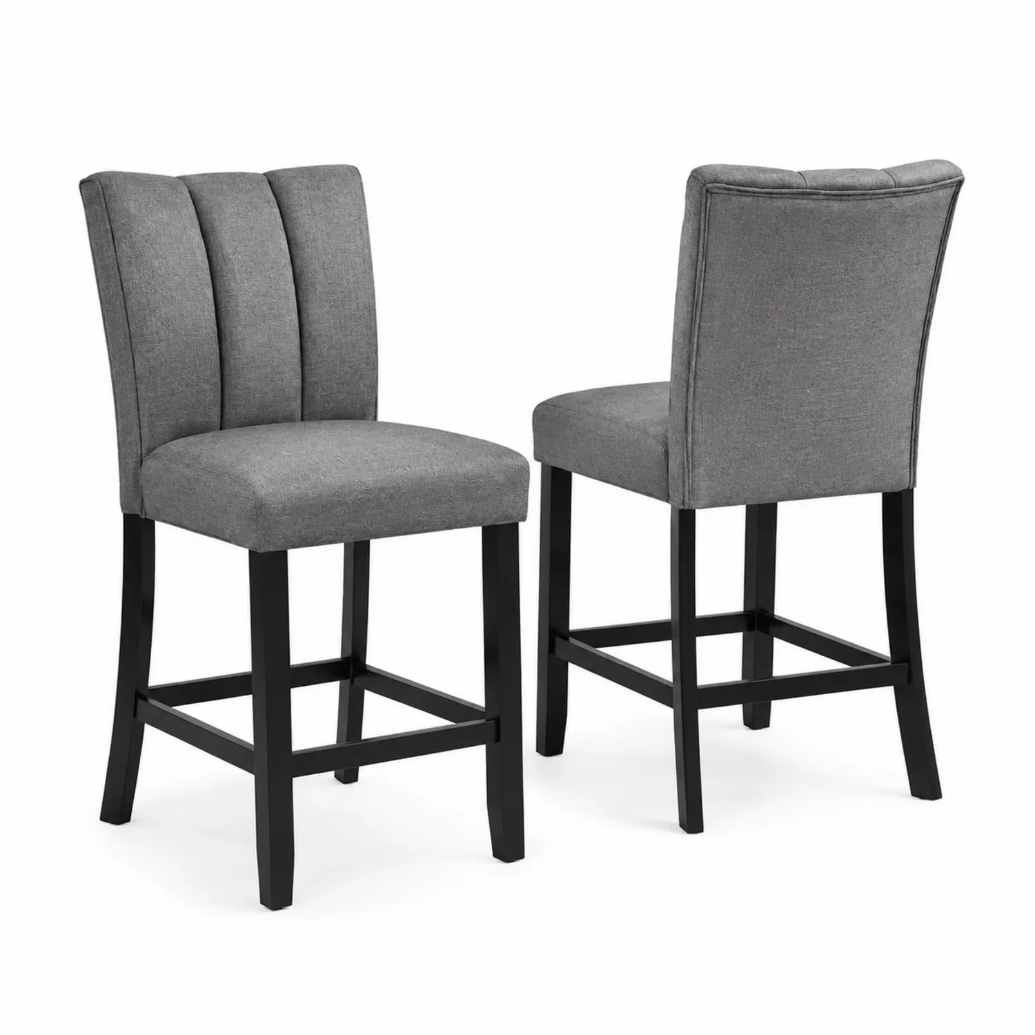 Chaises en tissu avec cadre en bois-Hearthlyeu