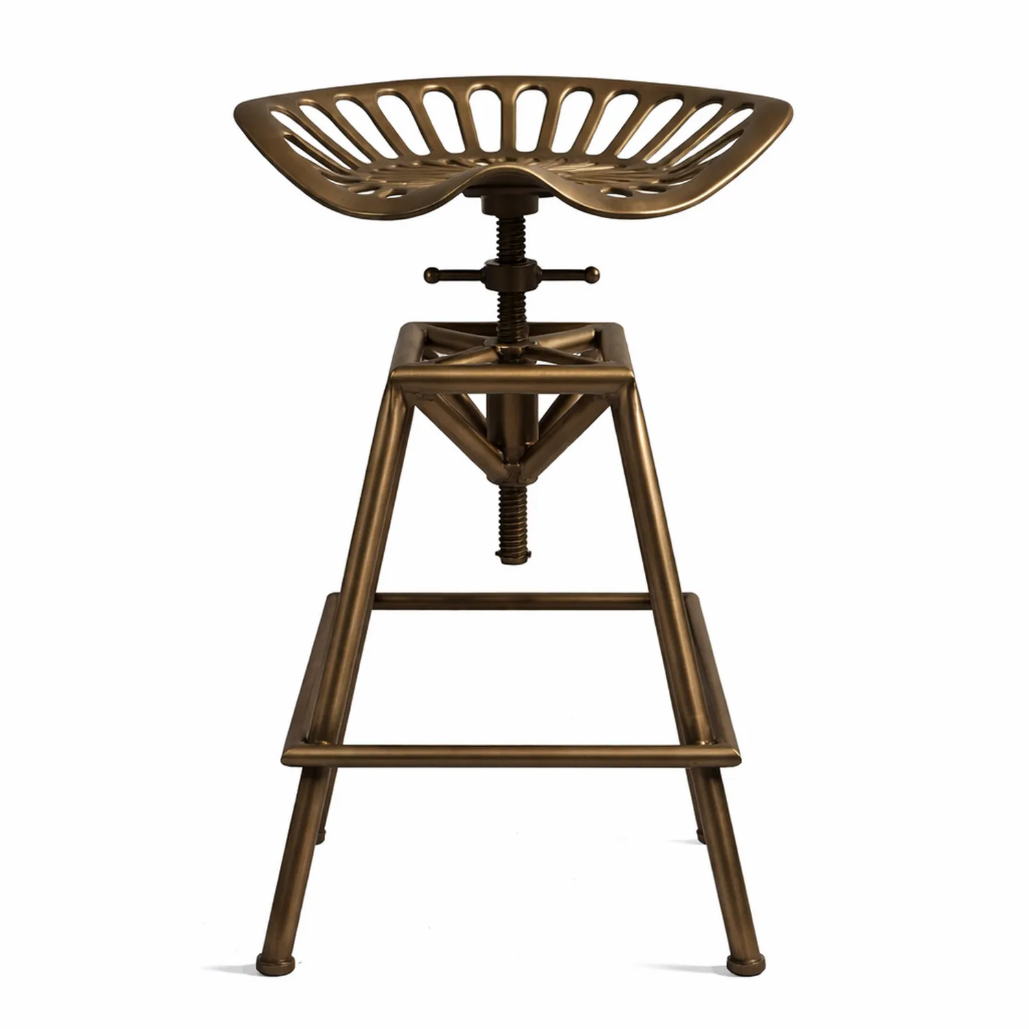 Tabouret de bar en métal bronze réglable-Hearthlyeu