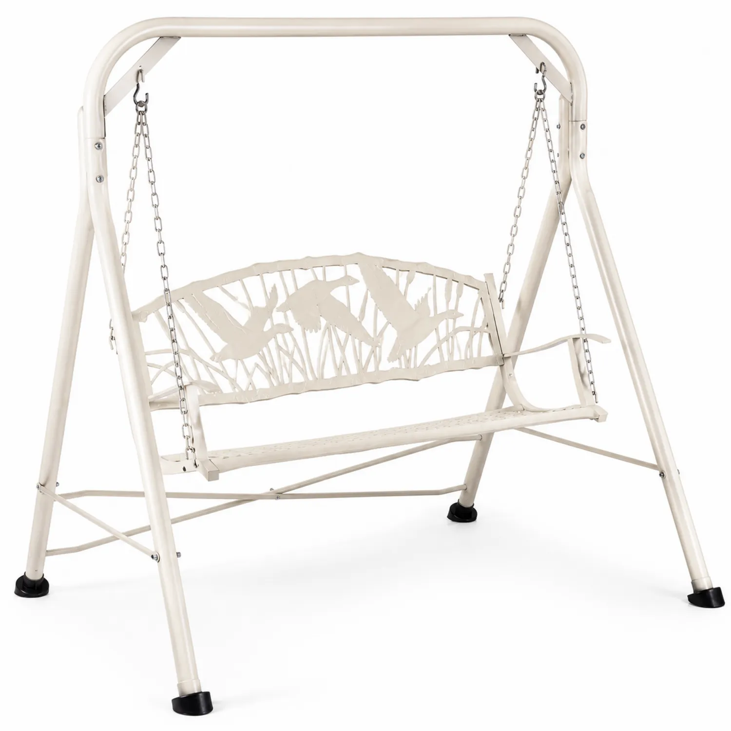 Balancelle en Métal Blanc pour Extérieur-Hearthlyeu