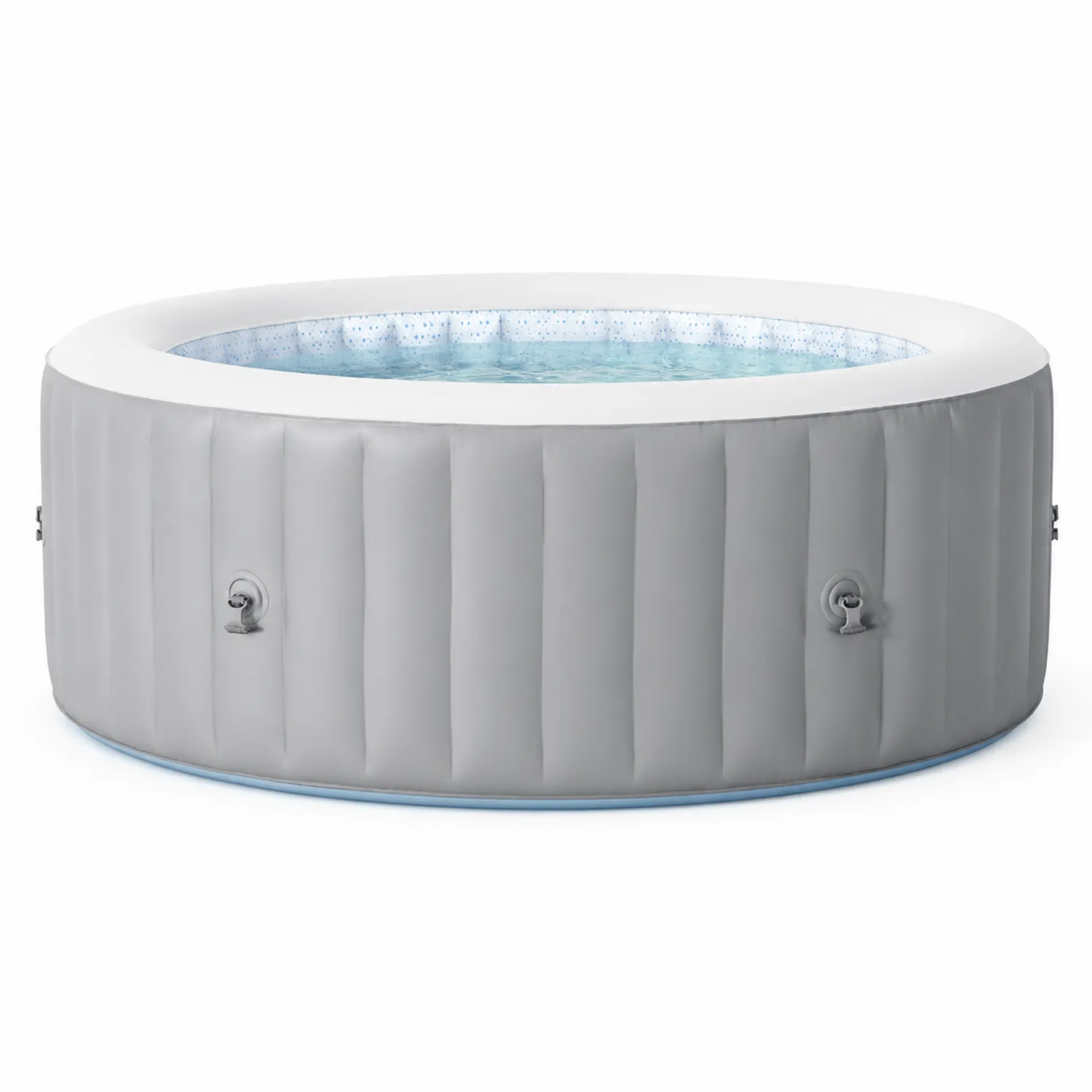 Bassin à remous gonflable en PVC gris pour 6 personnes-Hearthlyeu