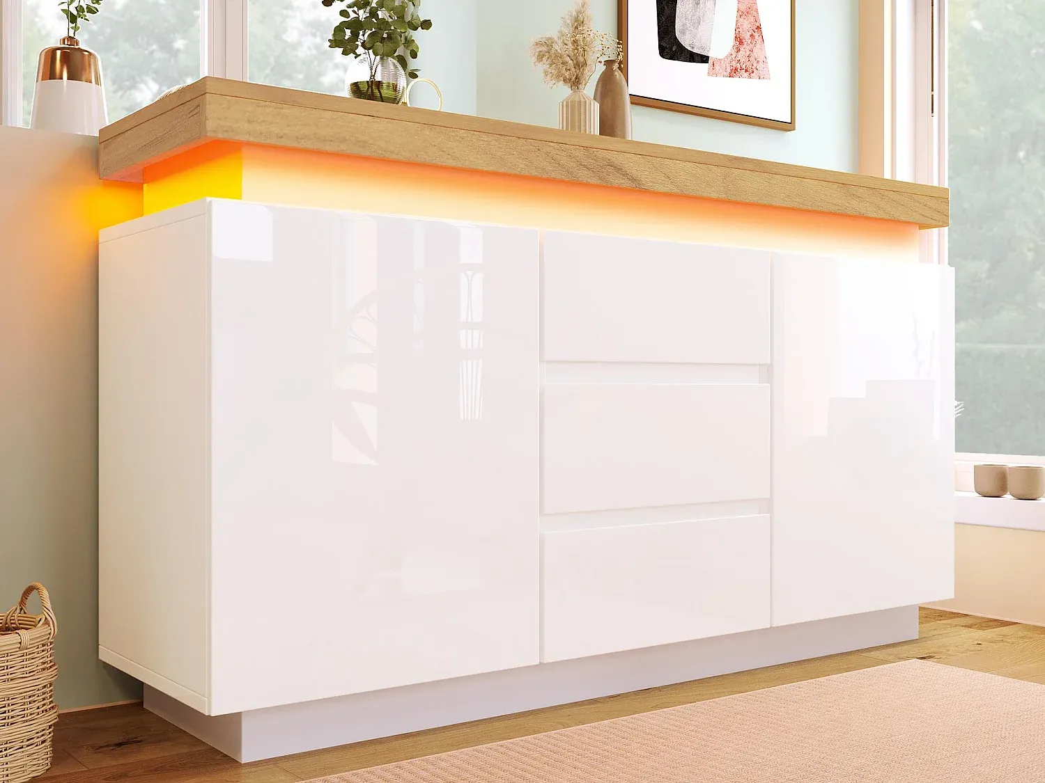 Schlafzimmer,Schlafzimmermöbel,Niedrige Kommode-LIVELORAE