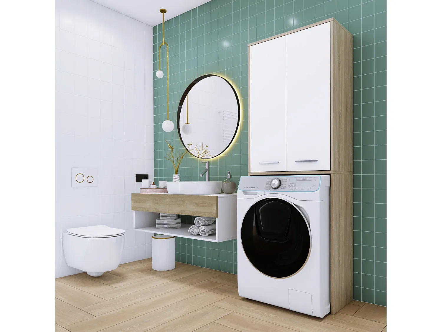 Badezimmer,Bereich Badezimmermöbel,Waschmaschinenmöbel-LIVELORAE