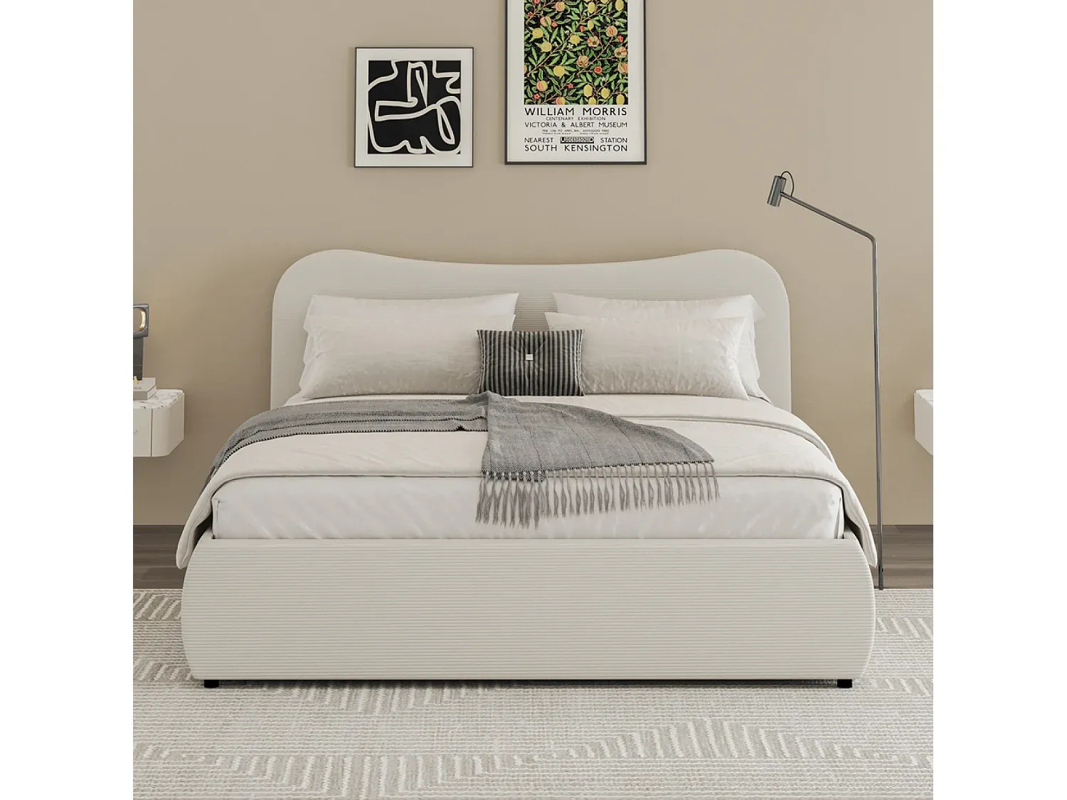 Schlafzimmer,Bereich Bett,Bett mit Bettkasten-LIVELORAE