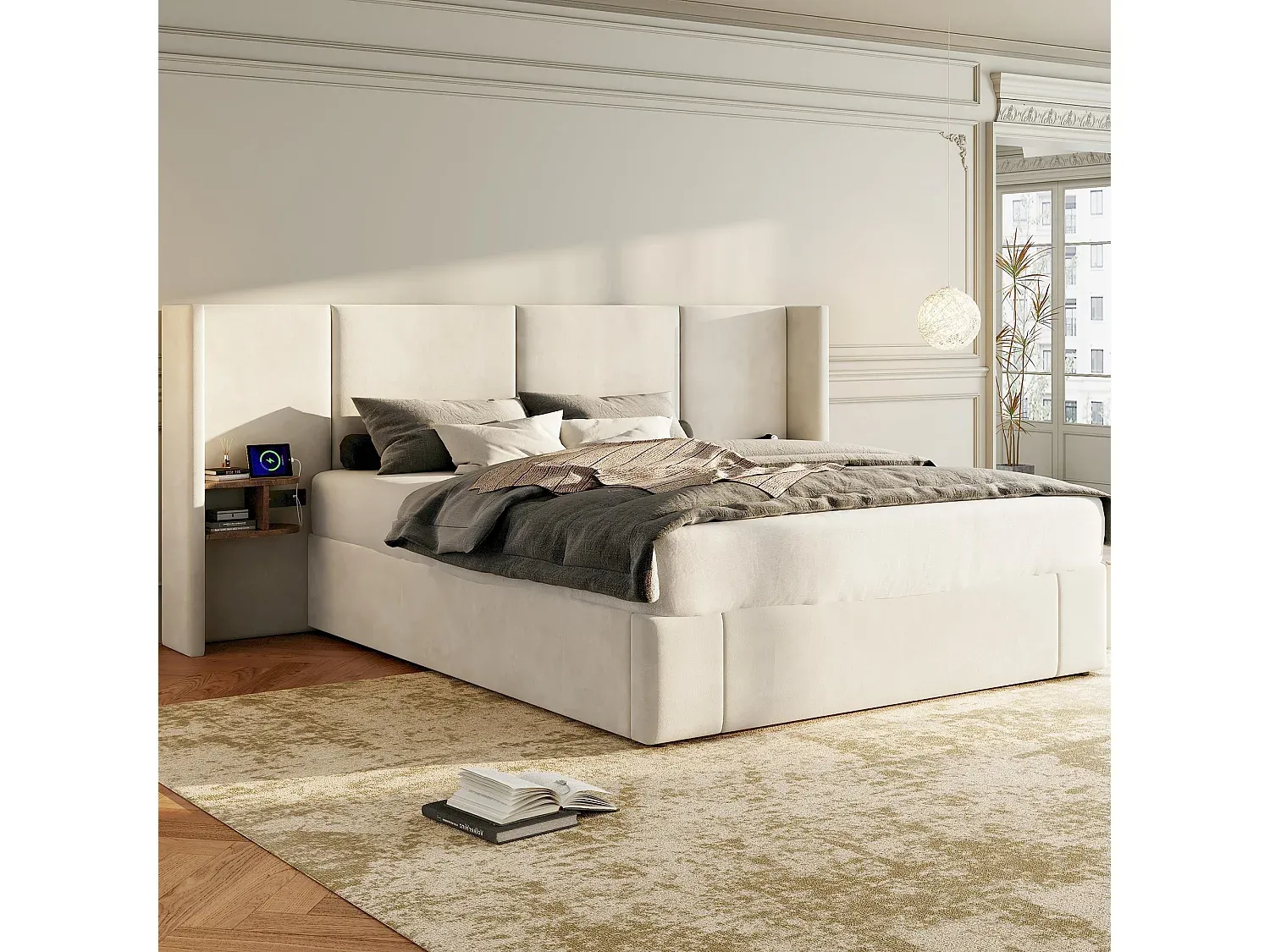 Schlafzimmer,Bereich Bett,Bett mit Bettkasten-LIVELORAE