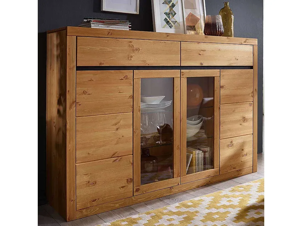 Wohnzimmer und Flur,Wohnzimmermöbel,Vitrinenschrank-LIVELORAE