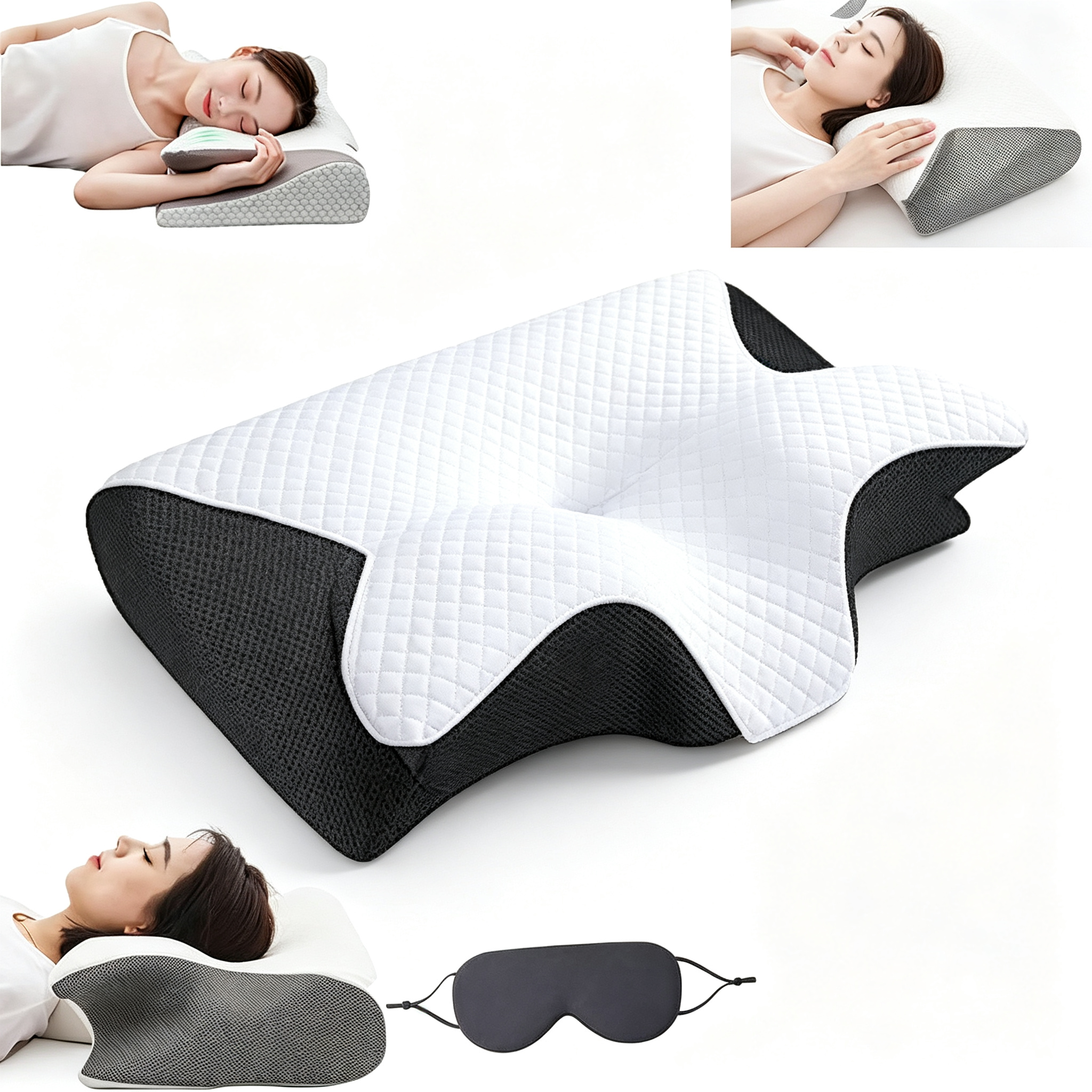 Pillow Hospitality Collection, Neckhaven Pillow, Neck Haven Pillows, The Neck Haven Enhanced Thickness Pillows, Contoured Support Pillows for Side Back Stomach Sleepers