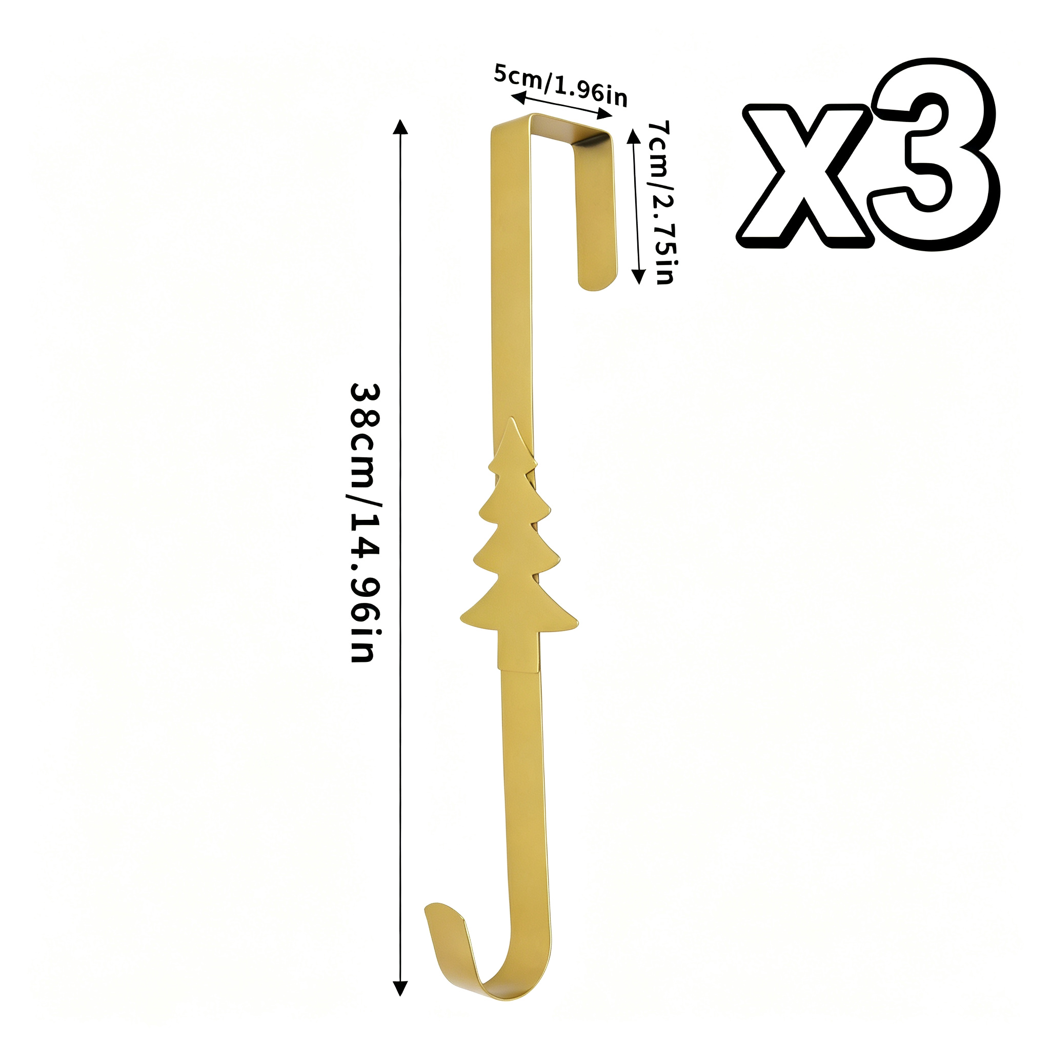 Christmas Wreath Hook for Front Door Heavy Duty Welcome Sign Holder