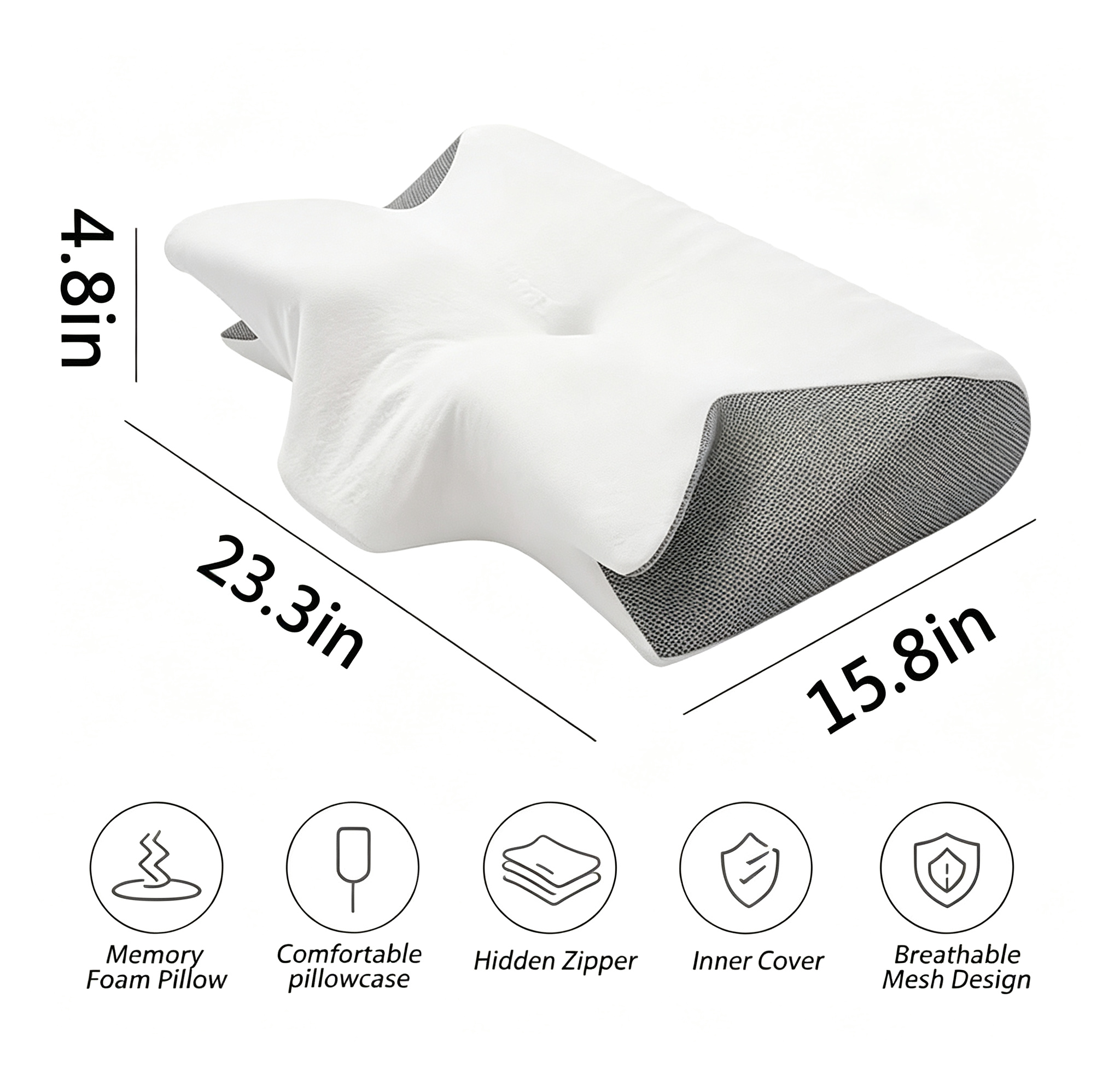Pillow Hospitality Collection, Neckhaven Pillow, Neck Haven Pillows, The Neck Haven Enhanced Thickness Pillows, Contoured Support Pillows for Side Back Stomach Sleepers