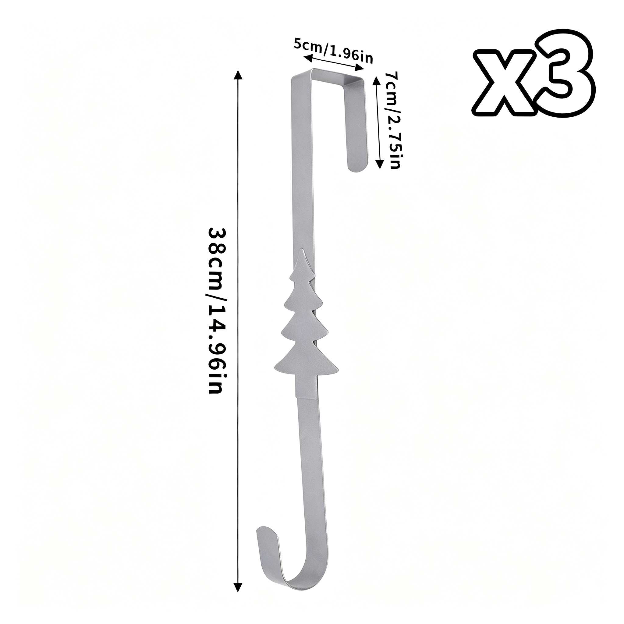 Christmas Wreath Hook for Front Door Heavy Duty Welcome Sign Holder