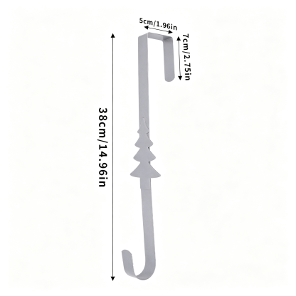 Christmas Wreath Hook for Front Door Heavy Duty Welcome Sign Holder