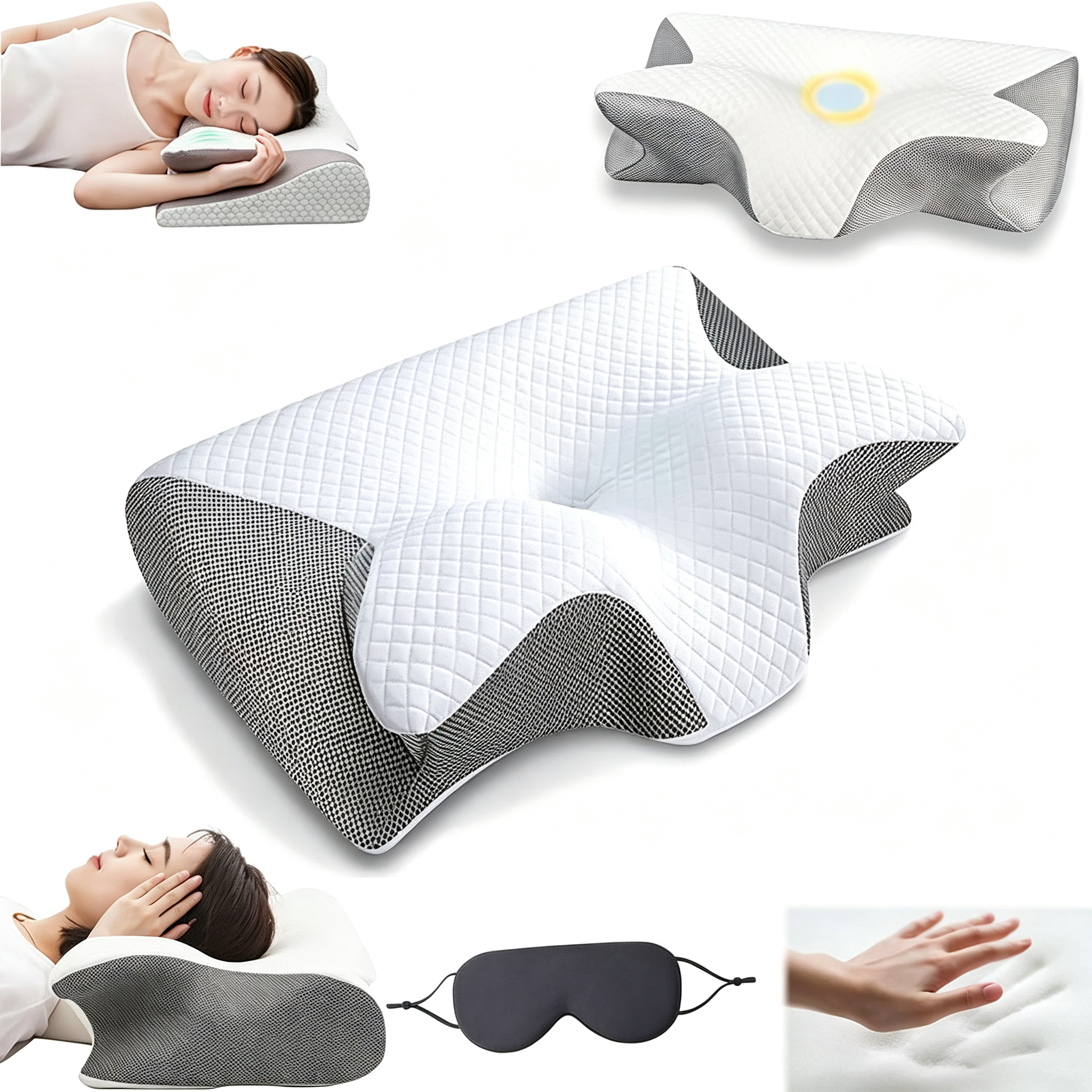 Pillow Hospitality Collection, Neckhaven Pillow, Neck Haven Pillows, The Neck Haven Enhanced Thickness Pillows, Contoured Support Pillows for Side Back Stomach Sleepers