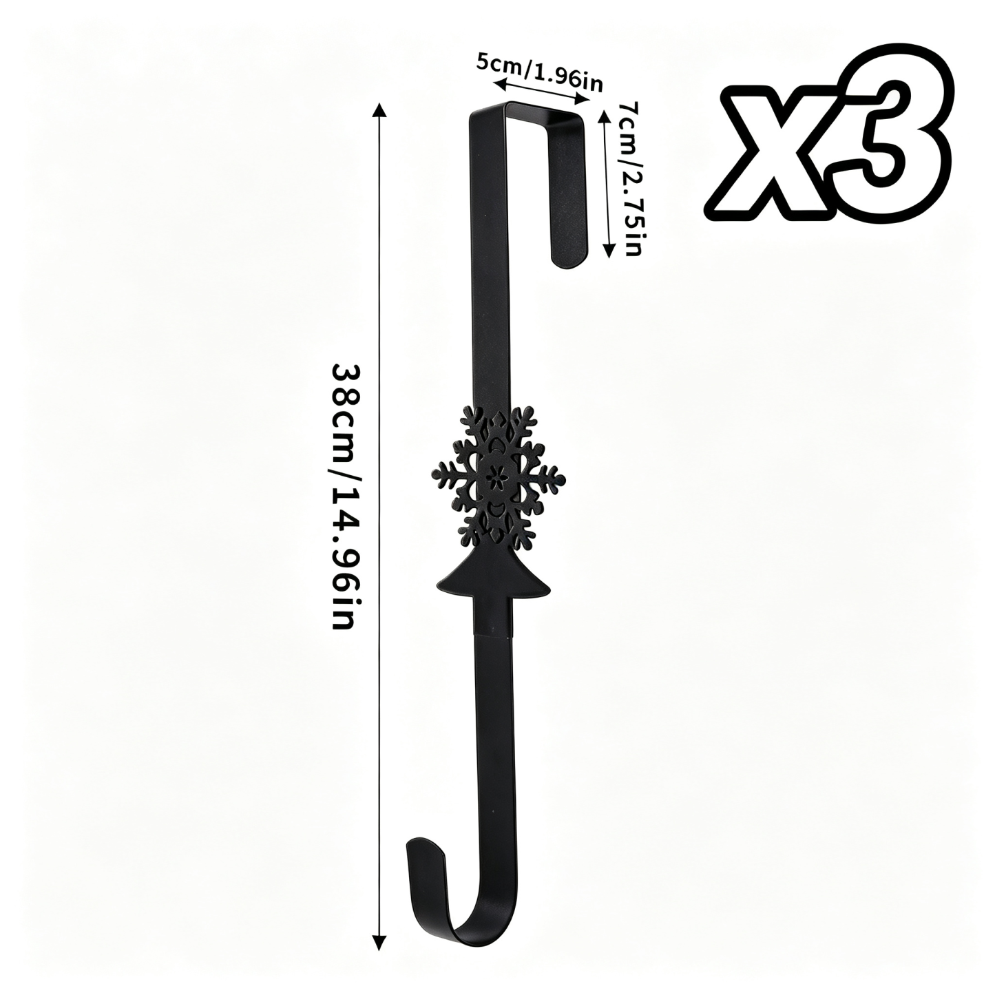 Christmas Wreath Hook for Front Door Heavy Duty Welcome Sign Holder