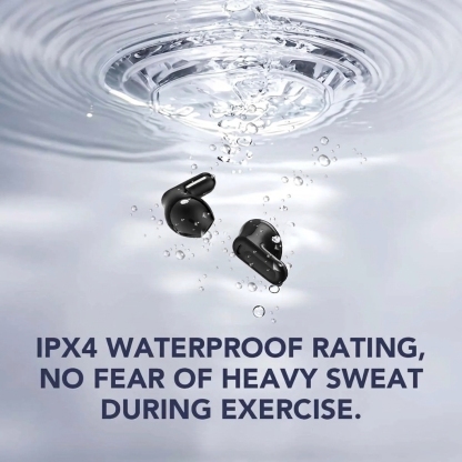 Open In-Ear AI Translation Wireless Earbuds - NE20 Bluetooth 6.0, 130+ Language Translator, IPX5 Sweatproof for Running/Business, Black,With LED Touch Screen