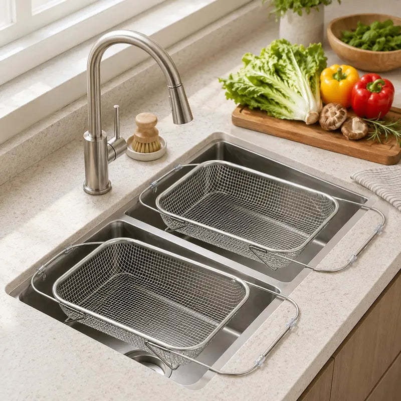 Over sink colander kitchen use