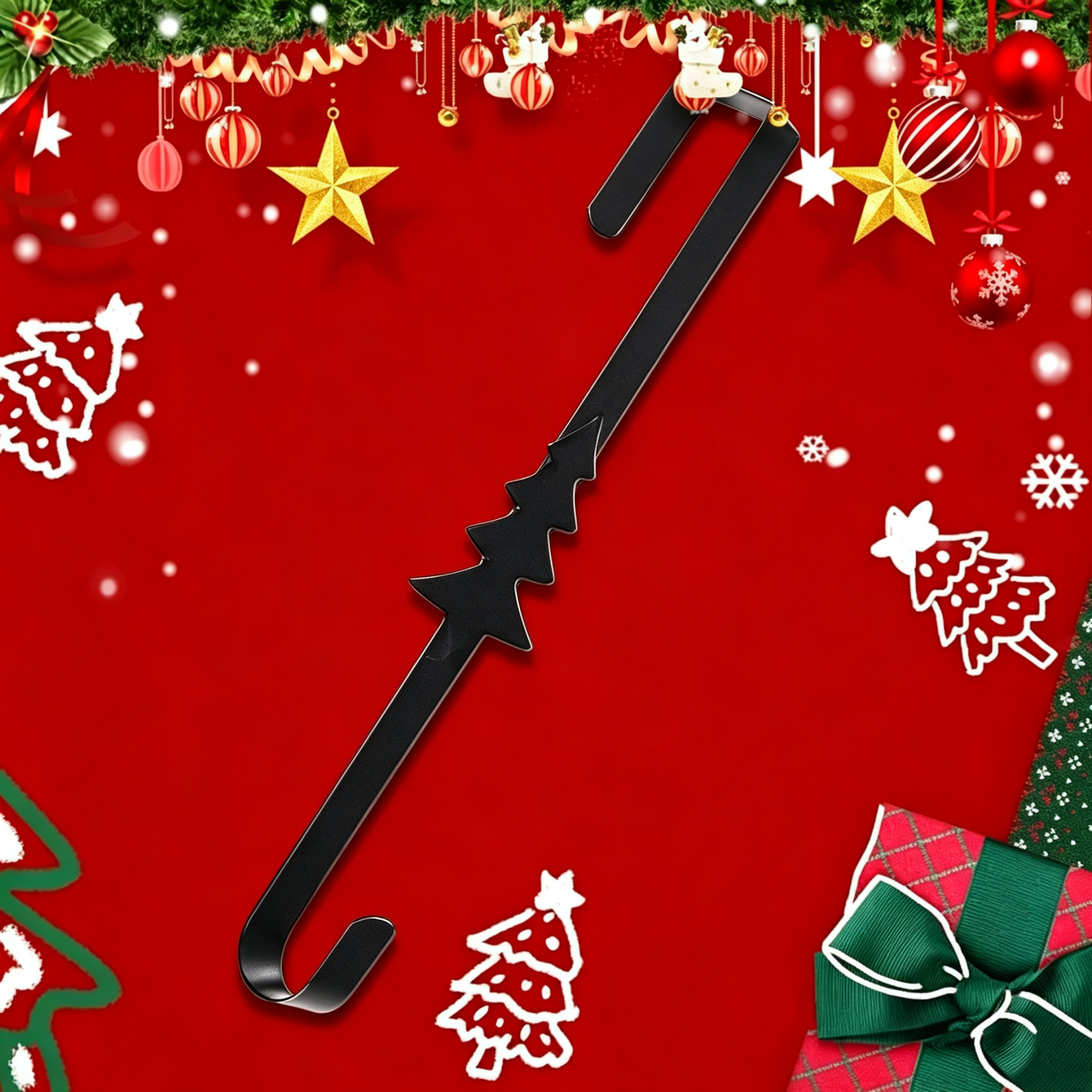 Christmas Wreath Hook for Front Door Heavy Duty Welcome Sign Holder