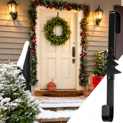 Christmas Wreath Hook for Front Door Heavy Duty Welcome Sign Holder