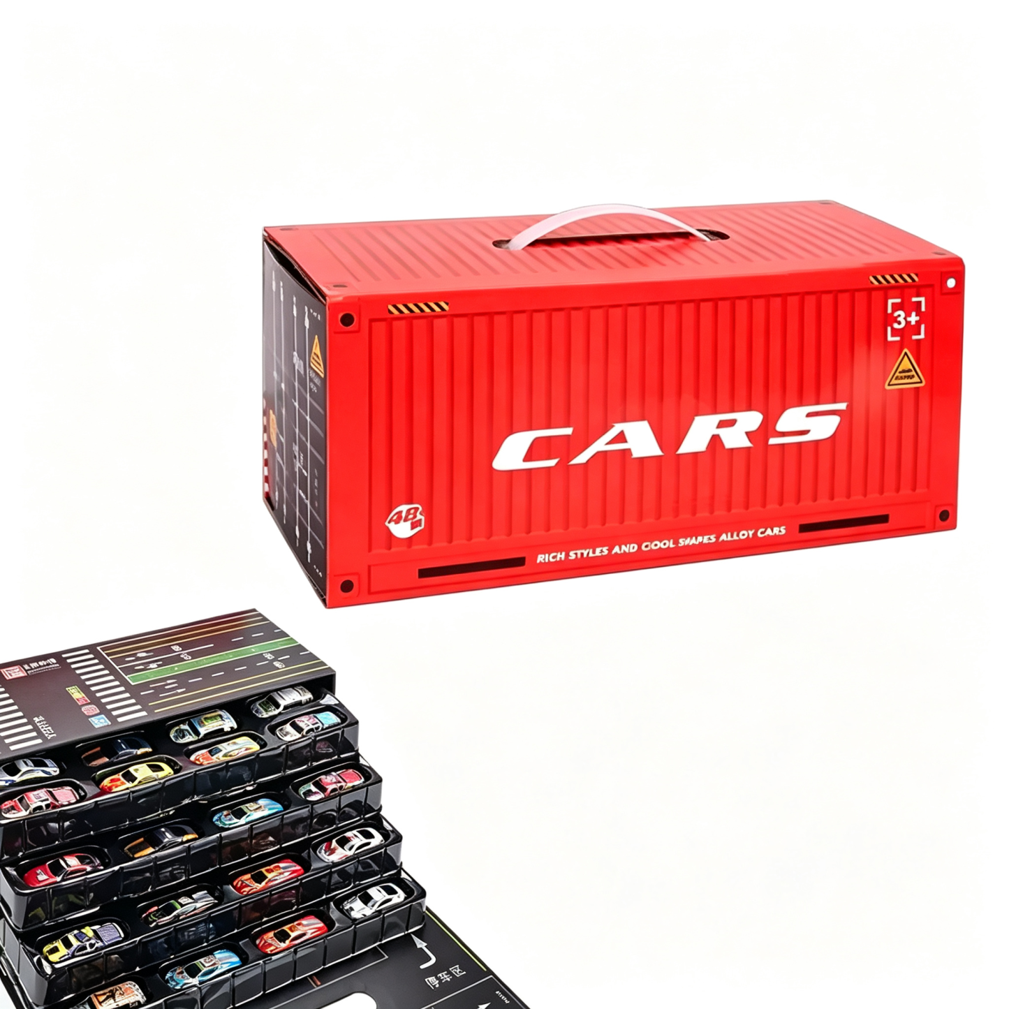 Gift Box 48PCS Alloy Car Set for Kids Classic & Racing Model Toy Cars Mini Vehicle Collection Perfect Gift for Children
