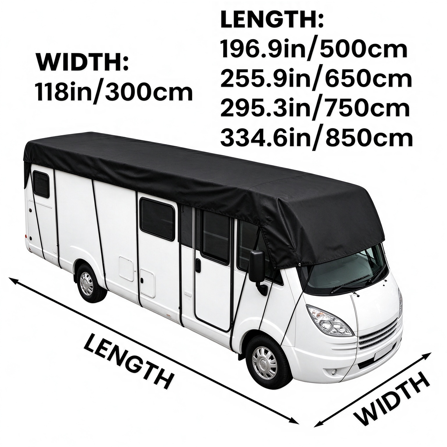 RV and Motorhome Roof Protection Cover, Waterproof RV Roof Cover for Camper Van Top Sun Rain Dust Protection