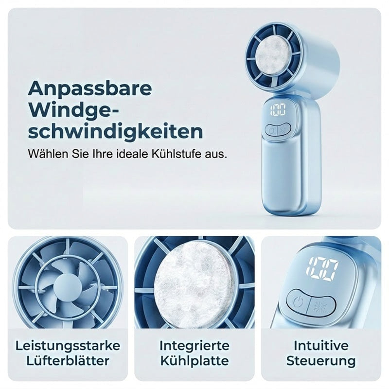 ❄️ Mini-Handventilator mit extrem langer Akkulaufzeit⚡ 