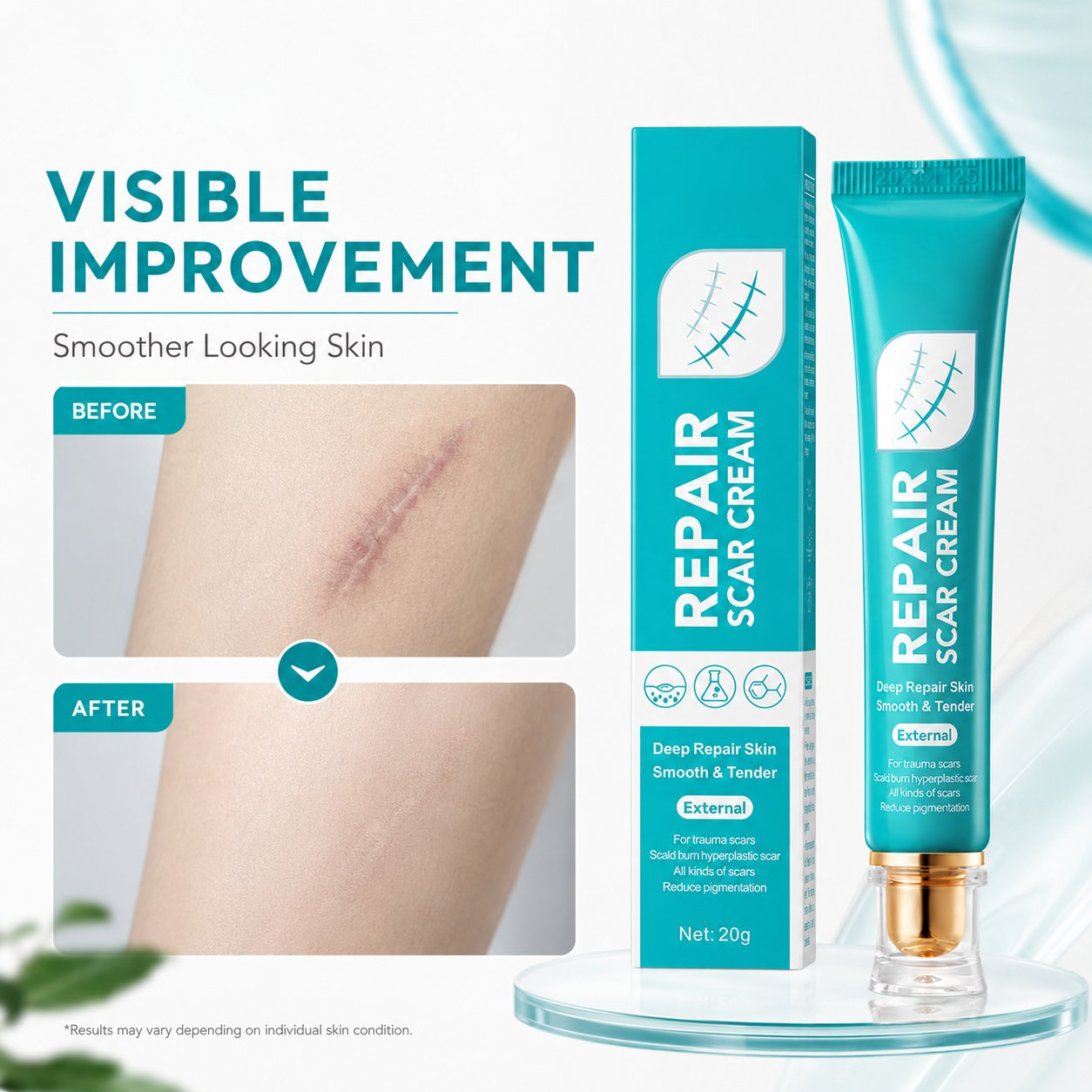 💥 Deep Repair Scar Cream | Advanced Gel for Surgical, Burn & Acne Scars