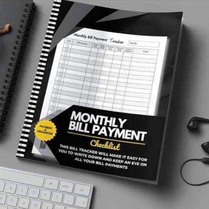 Cleaning Schedule Bill Tracker Notebook