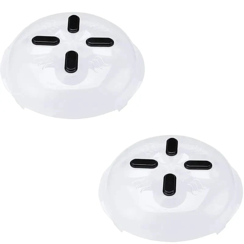 2-Pack: Magnetic Microwave Cover, BPA-Free Anti-Splatter Guard with Steam Vents