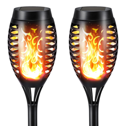 Solar Torch Lights with Flickering Flame for Outdoor Garden Decor