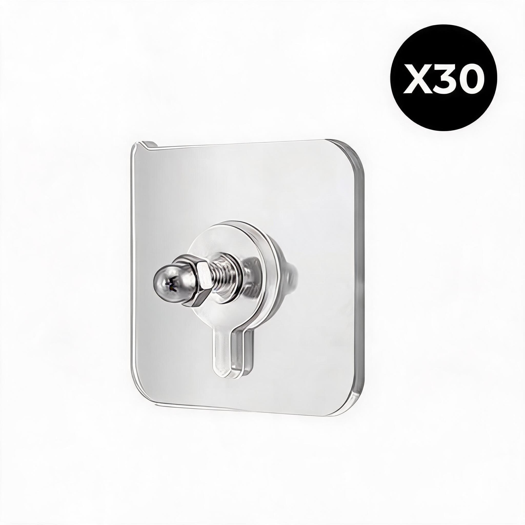 Drill Free Adhesive Hooks,Picture Hangers Without Nails,Adhesive Wall Mount Screw Hooks for Hanging,Nail Free Wall Hangers for Kitchen,Bathroom (Transparent/ 12PCS, 2.36 * 3.93 inch)