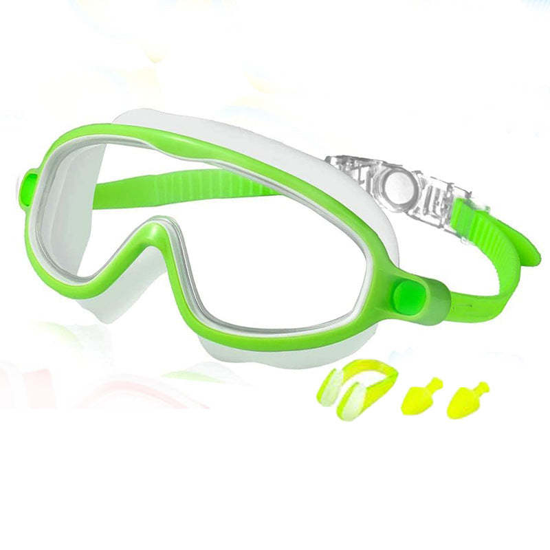 600A Series Anti‑Fog UV Protection Swim Goggles With Nose Clip & Ear Plugs Waterproof Swimming Glasses