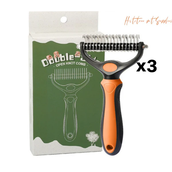 ⏳LAST DAY: Buy 2 Get 1 FREE! 🎉 #1 in UK Pet Grooming 2026 🏆Professional Double-Sided Deshedding Brush for Dogs & Cats – Reduces Shedding by 90%💪