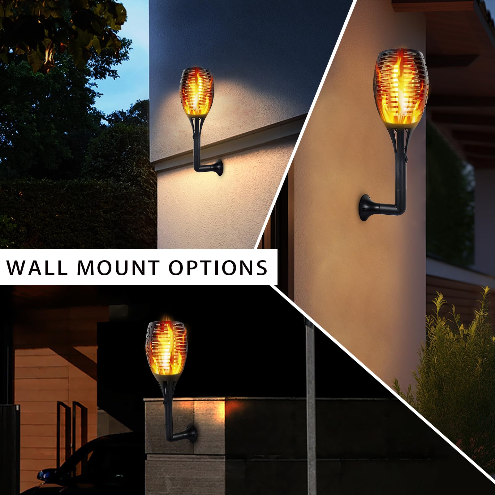 Solar LED Flame Lamp Lawn Flame Flickering Torch Light Outdoor Fire 96 LED Lights 4 Pack - Outdoor Solar Outlet