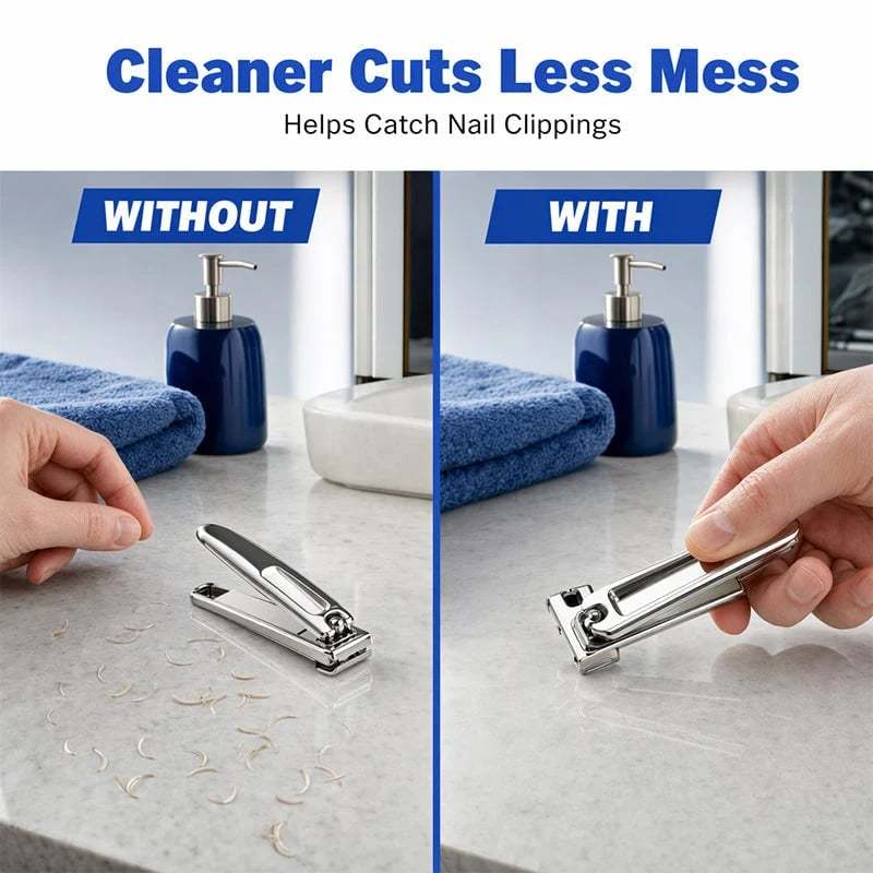 🔥HOT SALE🔥60 Degree Rotating Stainless Steel Nail Clipper Sharp Swivel Head Manicure Pedicure Tool for Thick Nails