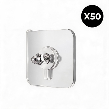Drill Free Adhesive Hooks,Picture Hangers Without Nails,Adhesive Wall Mount Screw Hooks for Hanging,Nail Free Wall Hangers for Kitchen,Bathroom (Transparent/ 12PCS, 2.36 * 3.93 inch)
