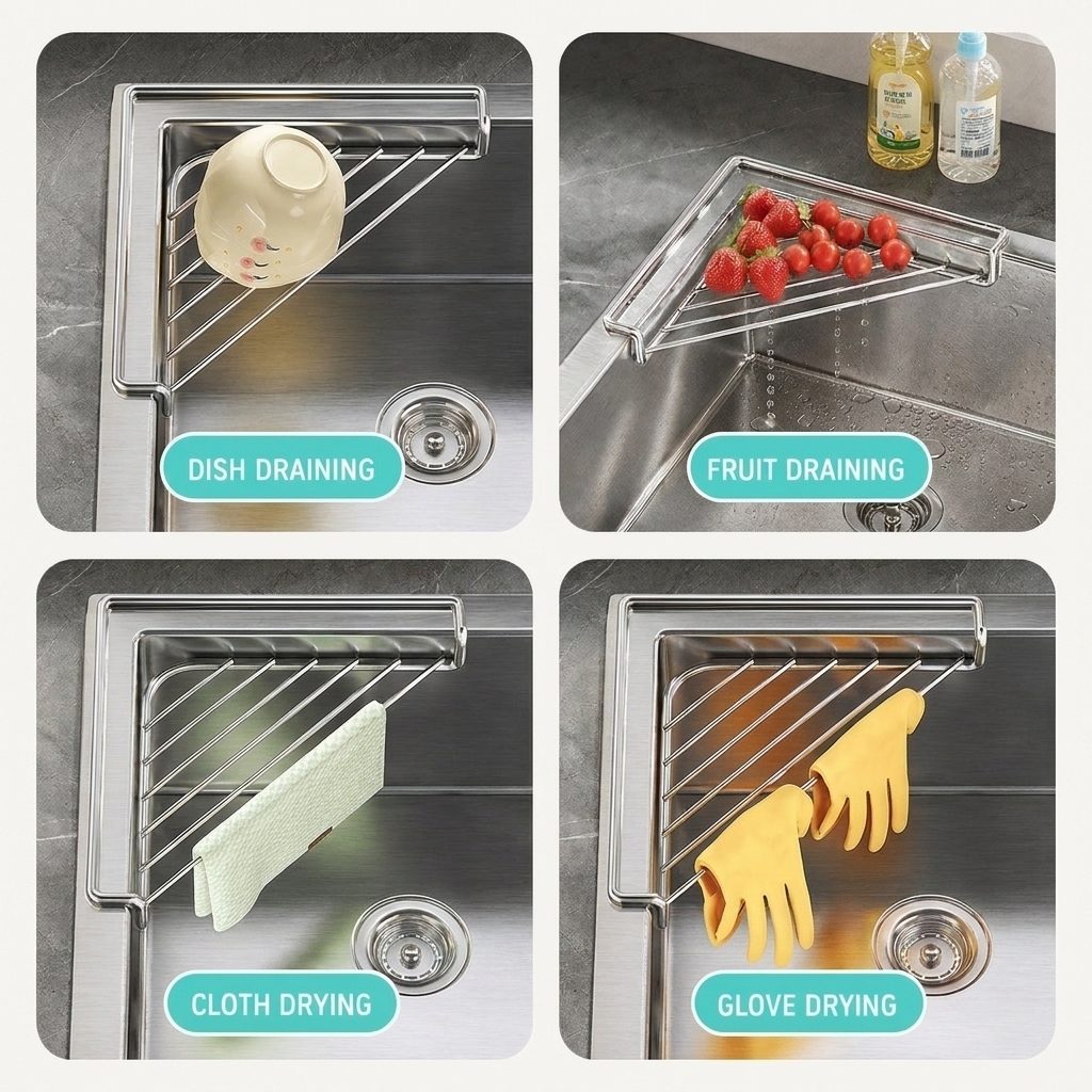 304 Stainless Steel Kitchen Sink Splash Guard, Deep Silicone Splash Stopper for Kitchen Faucet