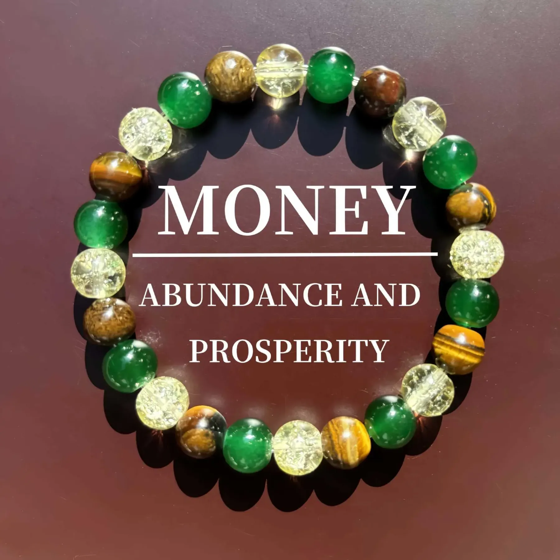 Money Bracelet with Black Onyx and Tiger's Eye - Luck Bracelet - Attract Wealth, Abundance and Prosperity
