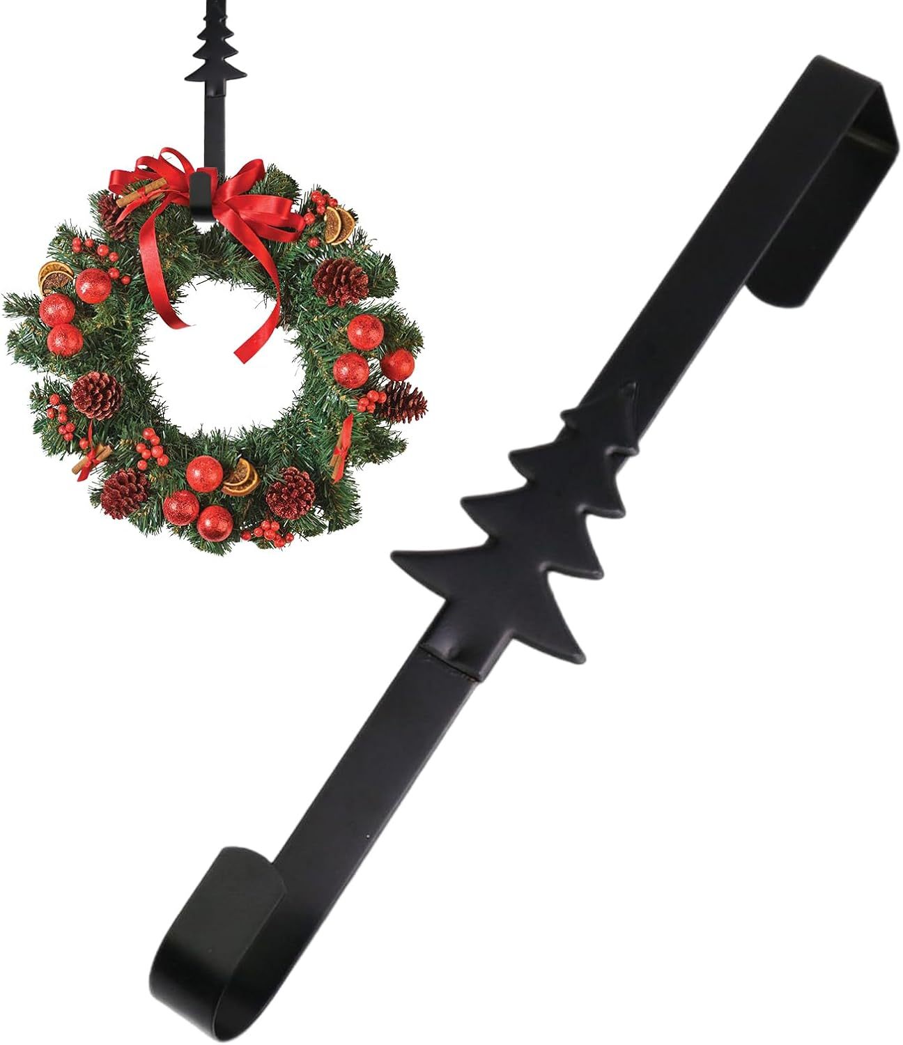 Christmas Wreath Hook for Front Door Heavy Duty Welcome Sign Holder